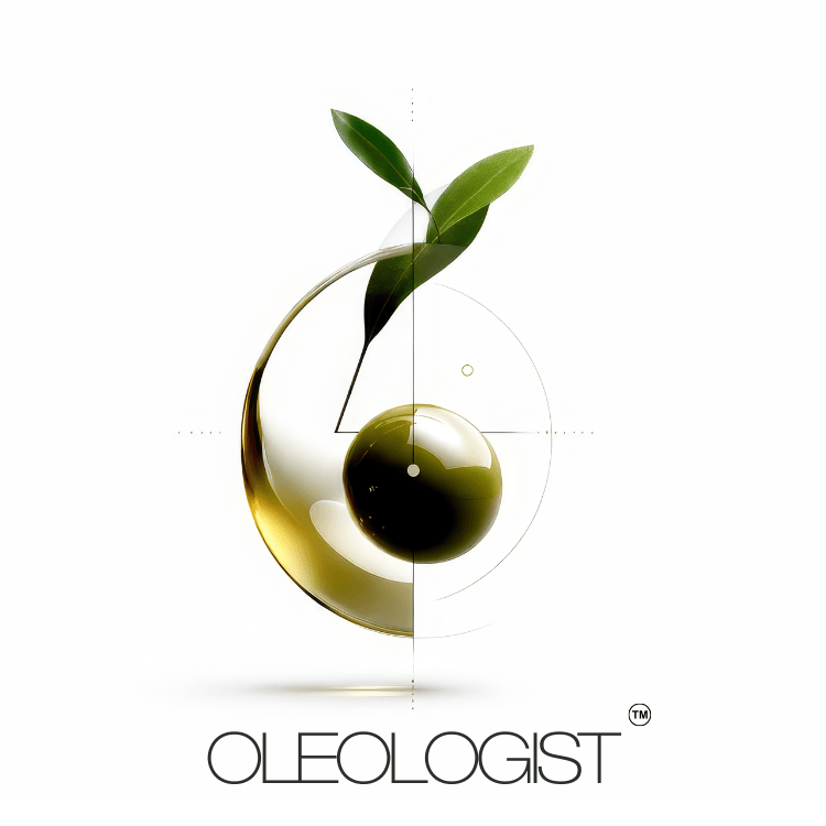 Oleologist logo representing olive oil expertise and origin
